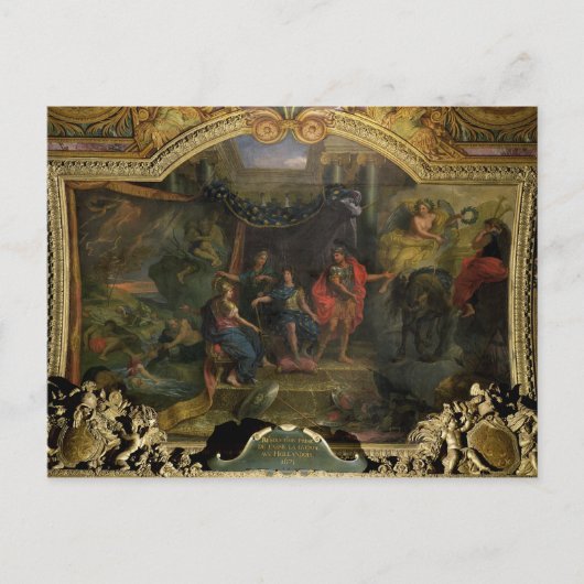 Die Entscheidung, den Niederlanden den Krieg zu sc Postkarte (Vorderseite)