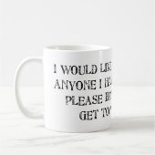 die Entschuldigung Kaffeetasse (Links)