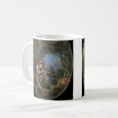 Die Entsendung des Boten von Francois Boucher Kaffeetasse (Vorderseite Links)