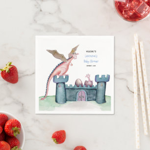 Die Entstehung eines Untersetzer eines kleinen Dra Serviette