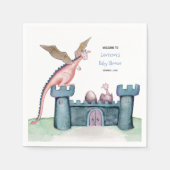 Die Entstehung eines Untersetzer eines kleinen Dra Serviette (Vorderseite)