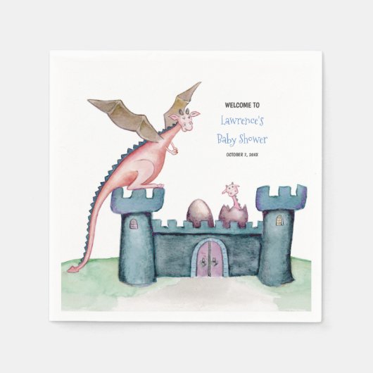 Die Entstehung eines Untersetzer eines kleinen Dra Serviette (Vorderseite)