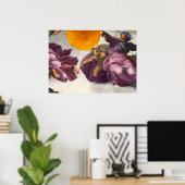 Die Entstehung von Sonne, Mond und Pflanze Poster (Heimbüro)