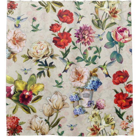 Die Entstehung von Wasserfarben aus der Viktoriani Duschvorhang (Vorderseite)