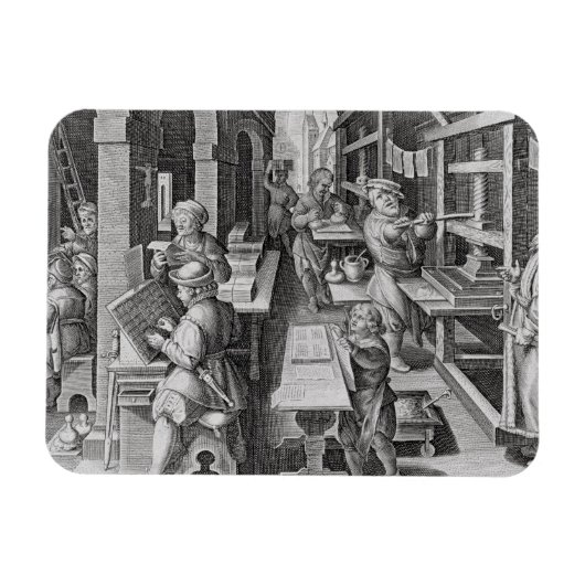 Die Entwicklung des Drucks, Platte 5 von "Nova Re Magnet (Horizontal)