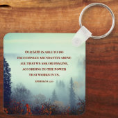 Die Ephesianer 3:20 Unser Gott ist... Bergwald Schlüsselanhänger (Rückseite)