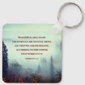 Die Ephesianer 3:20 Unser Gott ist... Bergwald Schlüsselanhänger (Rückseite)