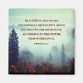 Die Ephesianer 3:20 Unser Gott ist... Fall Forest Magnet (Vorne)