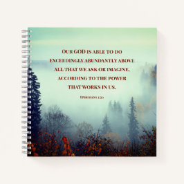 Die Ephesianer 3:20 Unser Gott ist... Fall Forest Notizblock