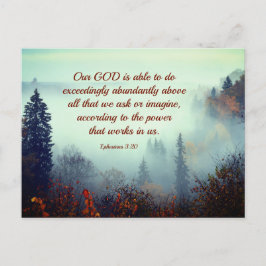 Die Ephesianer 3:20 Unser Gott ist... Fall Forest Postkarte