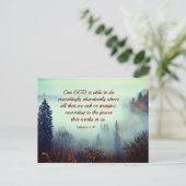 Die Ephesianer 3:20 Unser Gott ist... Fall Forest Postkarte (Stehend Vorderseite)