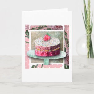 Die Erdbeer-Rose-Süßigkeit Karte