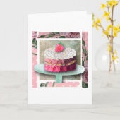 Die Erdbeer-Rose-Süßigkeit Karte (Gelbe Blume)