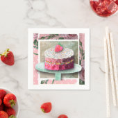 Die Erdbeer-Rosen-Süßigkeit Serviette (Beispiel)