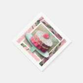 Die Erdbeer-Rosen-Süßigkeit Serviette (Ecke)