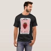 Die Erdbeerkarte Tarot Crescent Moon Frucht T-Shirt (Vorne ganz)