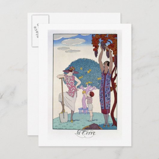 Die Erde, 1925 (Farbe litho) Postkarte (Vorne/Hinten)