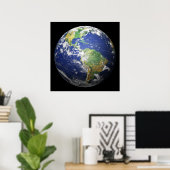 Die Erde - 3D-Effekt Poster (Heimbüro)