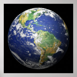 Die Erde - 3D-Effekt Poster