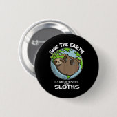 Die Erde als einziger Planet mit Schlitzen gerette Button (Vorne & Hinten)