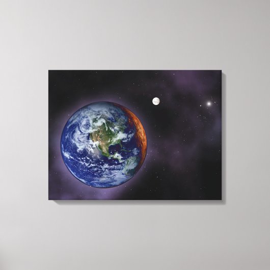 Die Erde an den äußeren Kanten Leinwanddruck (Vorderseite)