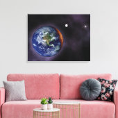 Die Erde an den äußeren Kanten Leinwanddruck (Insitu (Wohnzimmer))