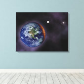 Die Erde an den äußeren Kanten Leinwanddruck (Insitu (Holzboden))