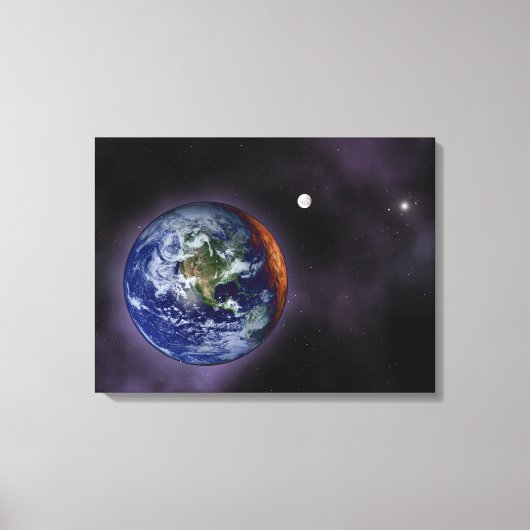 Die Erde an den äußeren Kanten Leinwanddruck (Vorderseite)