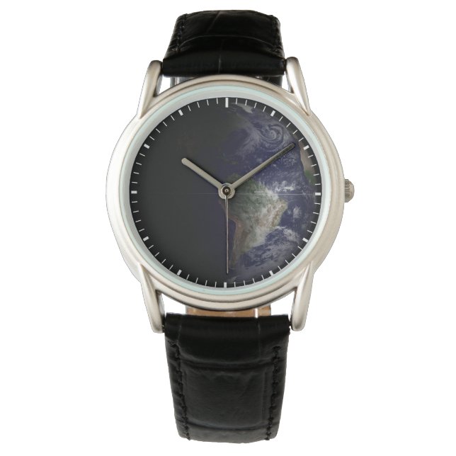 Die Erde an ihrem Äquinoktium. Armbanduhr (Vorderseite)
