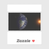 Die Erde an ihrem Äquinoktium. Aufkleber (Blatt)