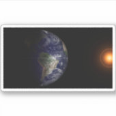 Die Erde an ihrem Äquinoktium. Aufkleber (Vorderseite)