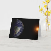 Die Erde an ihrem Äquinoktium. Karte (Gelbe Blume)