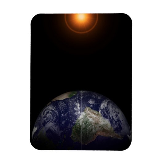 Die Erde an ihrem Äquinoktium. Magnet (Vertikal)