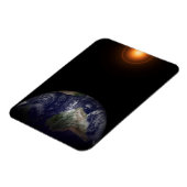 Die Erde an ihrem Äquinoktium. Magnet (Linke Seite)