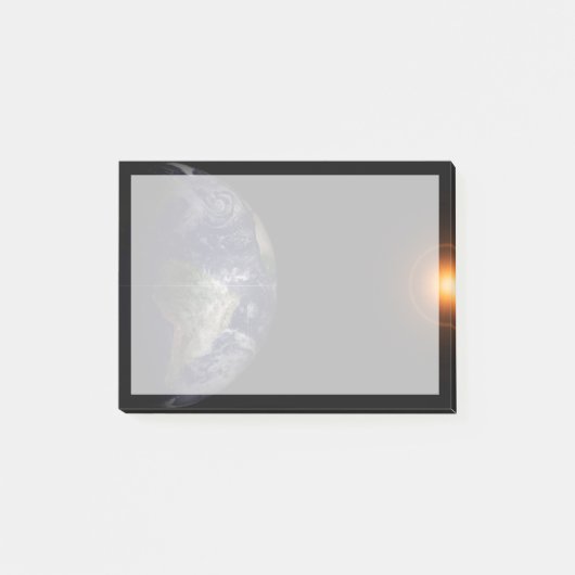 Die Erde an ihrem Äquinoktium. Post-it Klebezettel (Vorderseite)