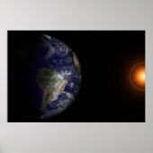 Die Erde an ihrem Äquinoktium. Poster (Vorne)