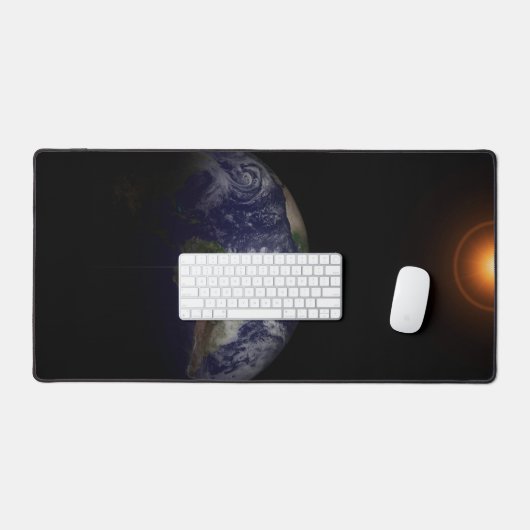 Die Erde an ihrem Äquinoktium. Schreibtischunterlage (Tastatur & Maus)