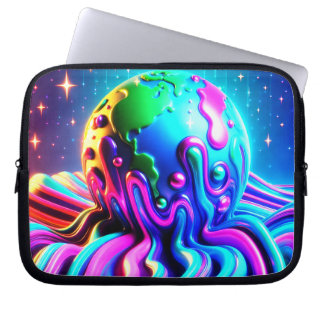 Die Erde auf einem Computer-Tablet + Laptop Laptopschutzhülle