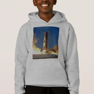 Die Erde bebt, während die Saturn V zum Mond aufst Hoodie