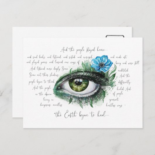 Die Erde begann, die Postkarte zu heilen (Vorne/Hinten)