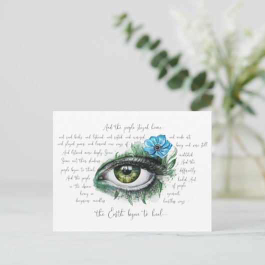 Die Erde begann, die Postkarte zu heilen (Stehend Vorderseite)