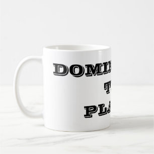 Die Erde beherrschende Kaffeetasse