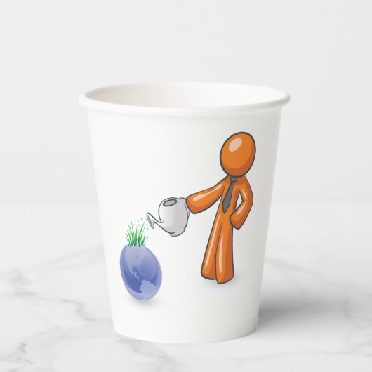 Die Erde bewässern Pappbecher (Vorderseite)