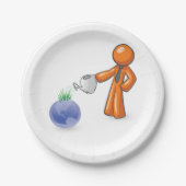 Die Erde bewässern Pappteller (Vorderseite)