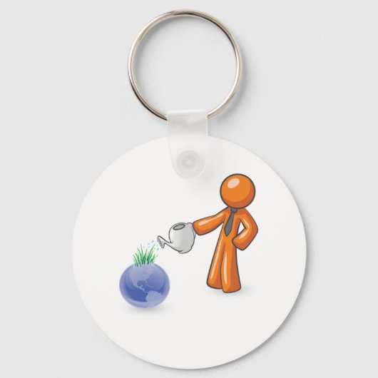 Die Erde bewässern Schlüsselanhänger (Rückseite)