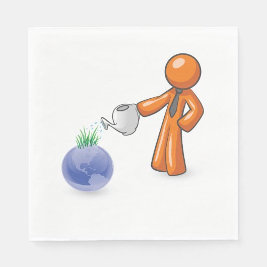 Die Erde bewässern Serviette (Vorderseite)