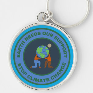 Die Erde braucht unsere Unterstützung. Den Klimawa Schlüsselanhänger