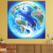 Die Erde, das blaue Planet Leinwanddruck (Insitu (Wohnzimmer))