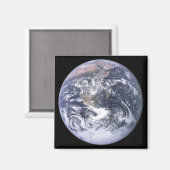 Die Erde "Der Blaue Marmor" scheint aus Apollo 17 Magnet (Vorderseite/Rückseite)