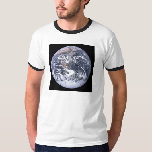 Die Erde "Der Blaue Marmor" scheint aus Apollo 17 T-Shirt (Vorderseite)